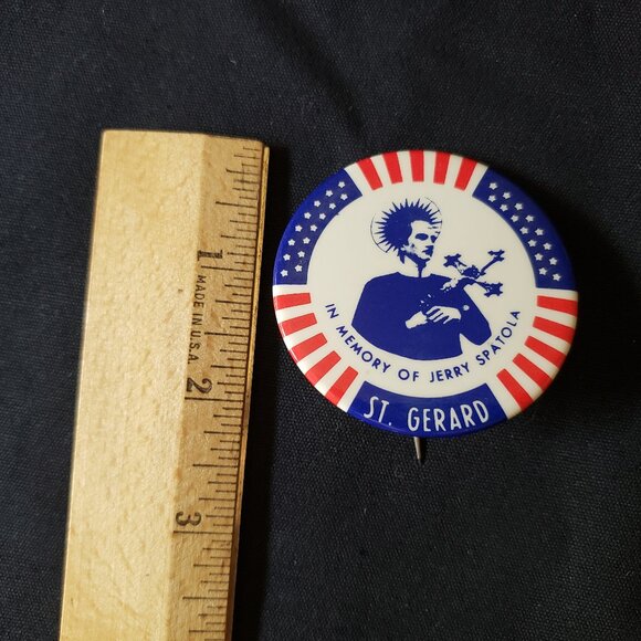 In Memory of Jerry Spatola Newark New Jersey St Gerard Badge Vintage - Picture 2 of 6